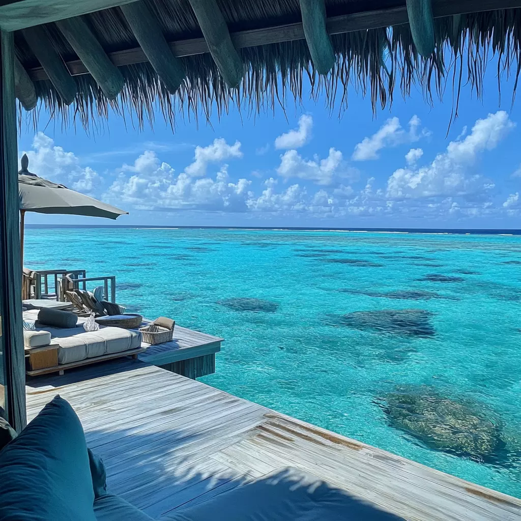 widok z tarasu na morze